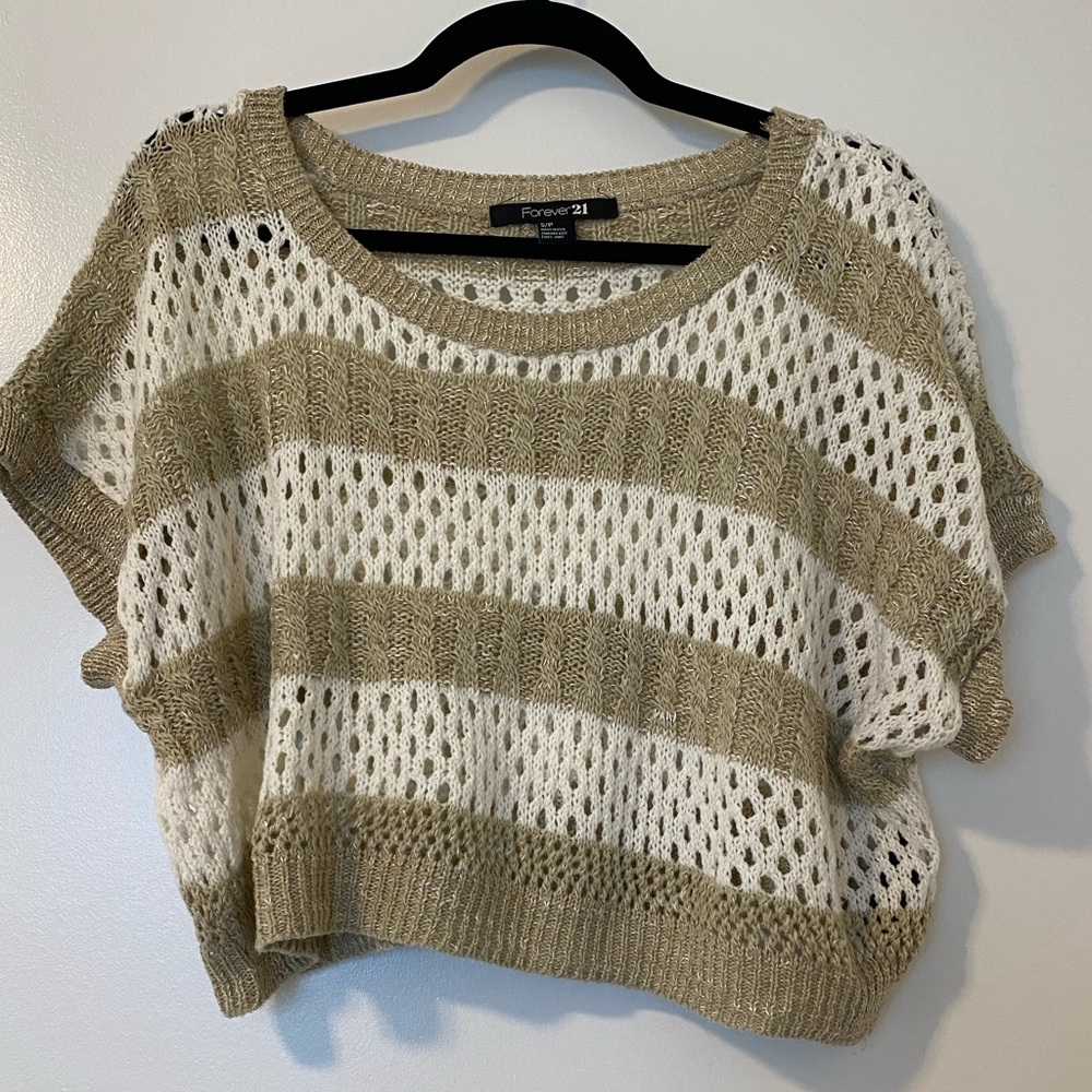 Forever 21 Striped Crop Sweater